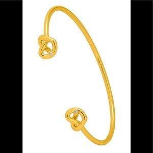 Kate Spade Loves Me Knot CZ Heart💛 Knot Cuff